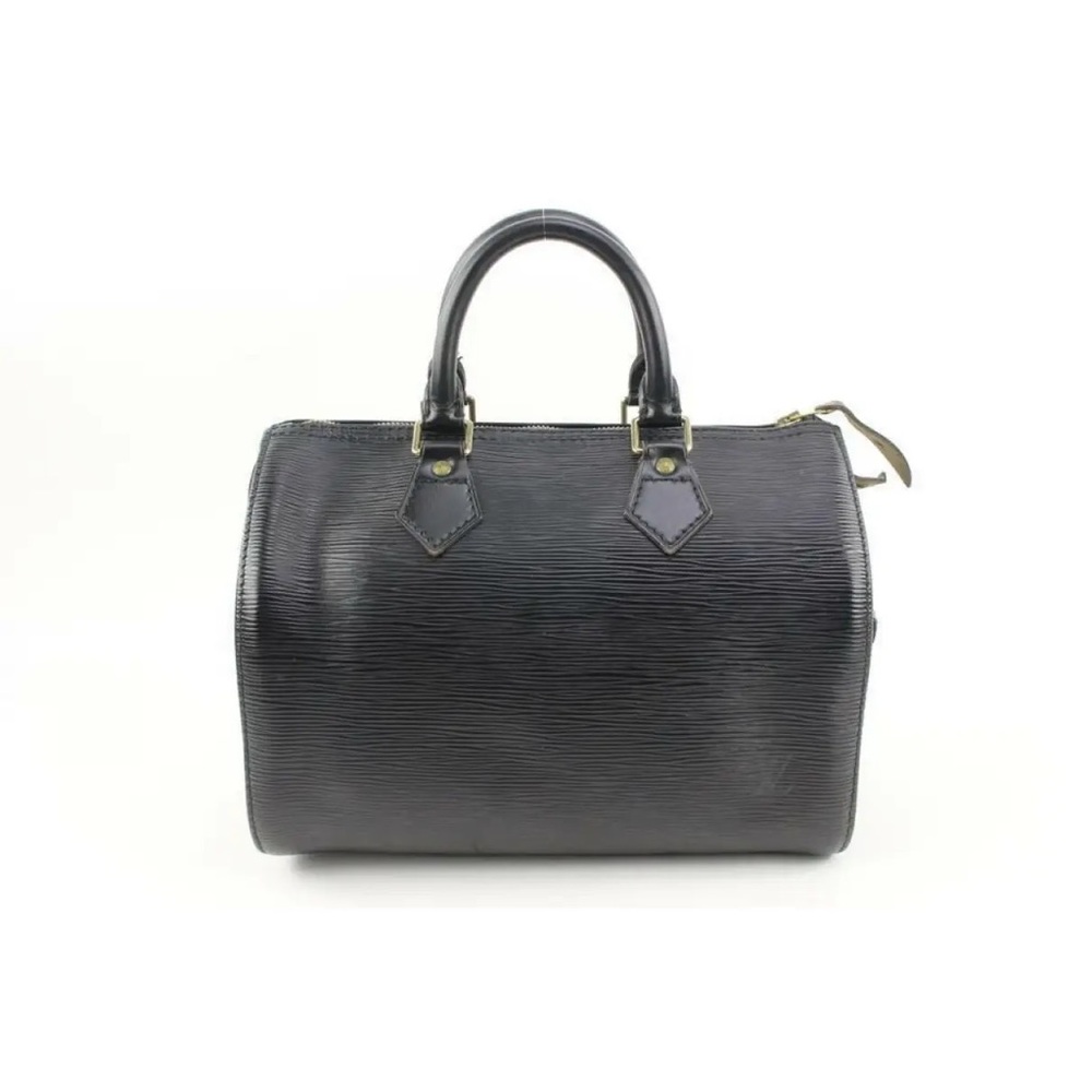 Louis Vuitton Black Epi Leather Noir Speedy 25 Boston Bag - Picture 5 of 14